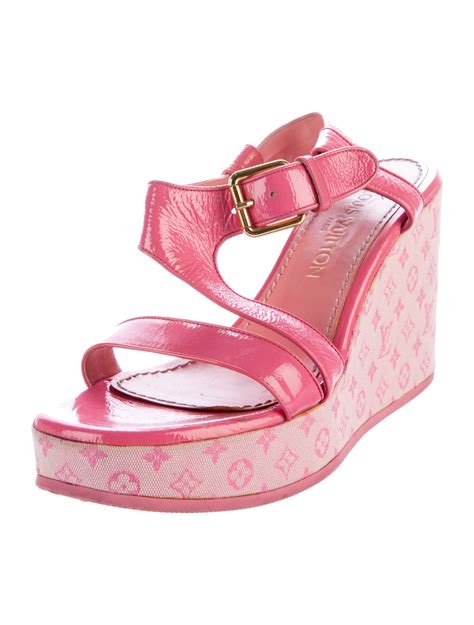 lv wedge sandals|louis vuitton sandals monogram.